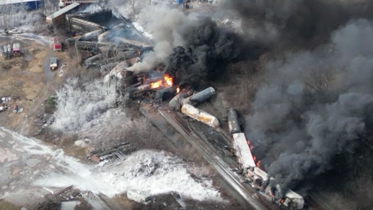 Toxic Chemical Residue In Buildings Following Ohio Train Derailment Toxic Chemical Residue In Buildings Following Ohio Train Derailment